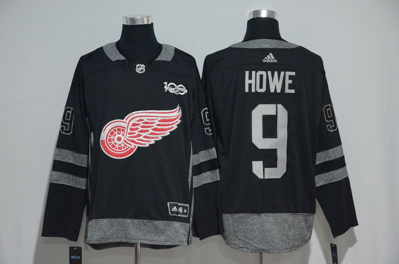 detroit red wings black jersey