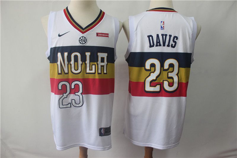 Men New Orleans Pelicans 23 Davis White City Edition Game ...