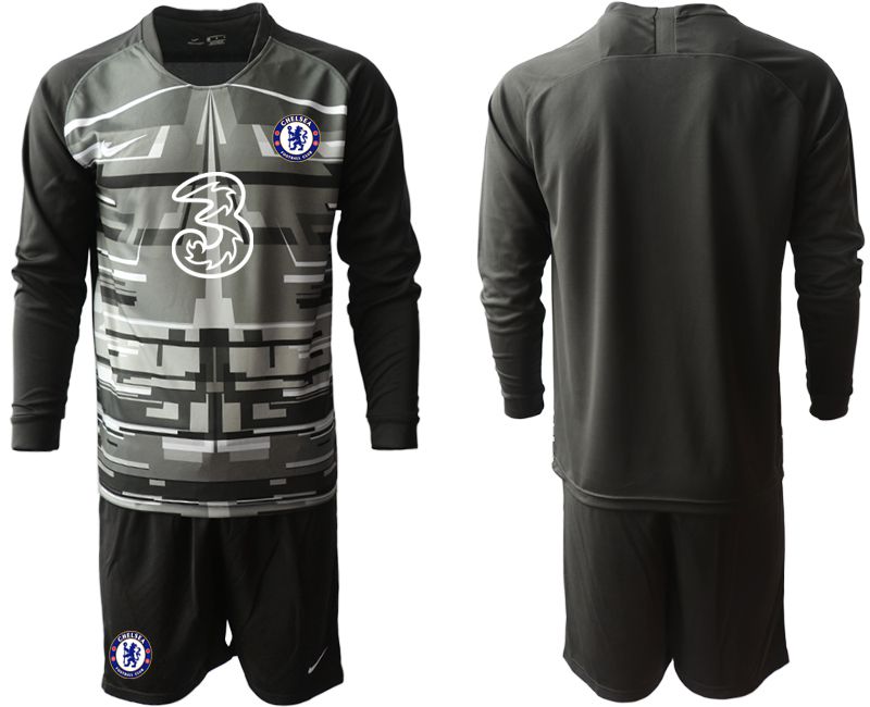 Men 2020-2021 club Chelsea black long sleeve goalkeeper ...