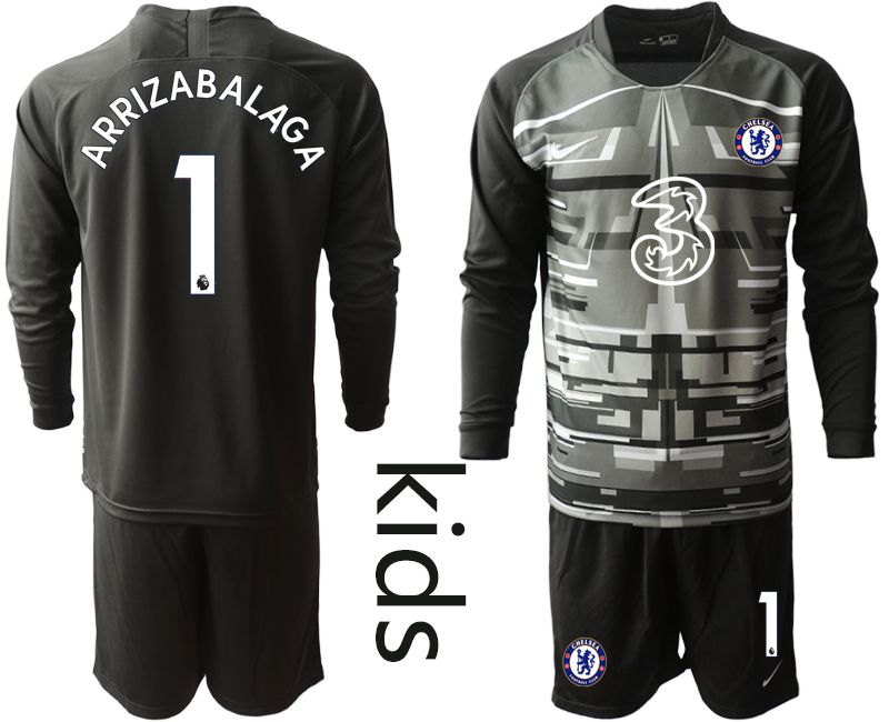 Youth 2020-2021 club Chelsea black long sleeve goalkeeper ...