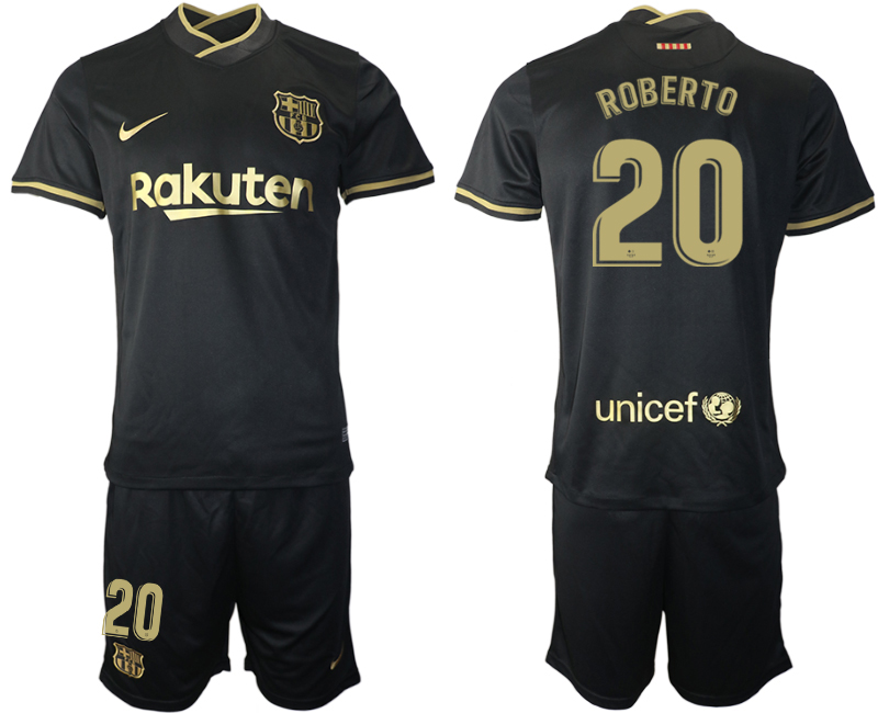 Men 2020-2021 club Barcelona away 20 black Soccer Jerseys