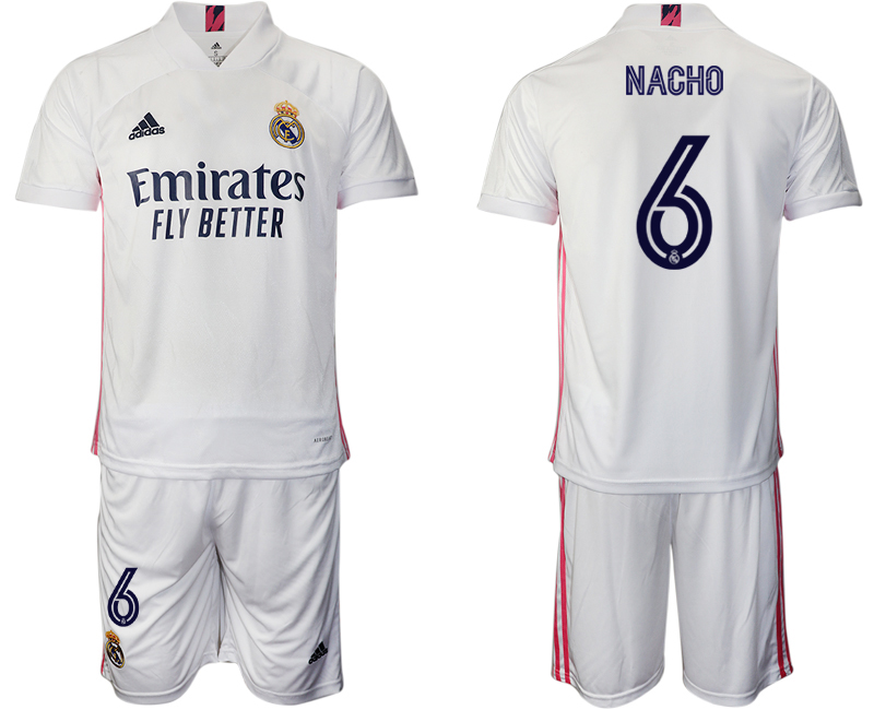 Men 2020-2021 club Real Madrid home 24 white Soccer Jerseys