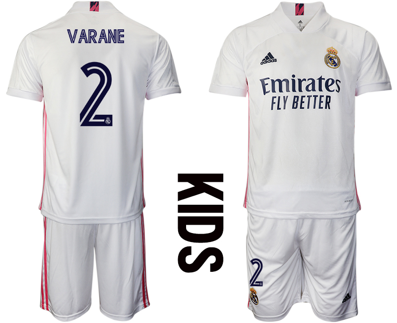 Youth 2020-2021 club Real Madrid home 2 white Soccer Jerseys