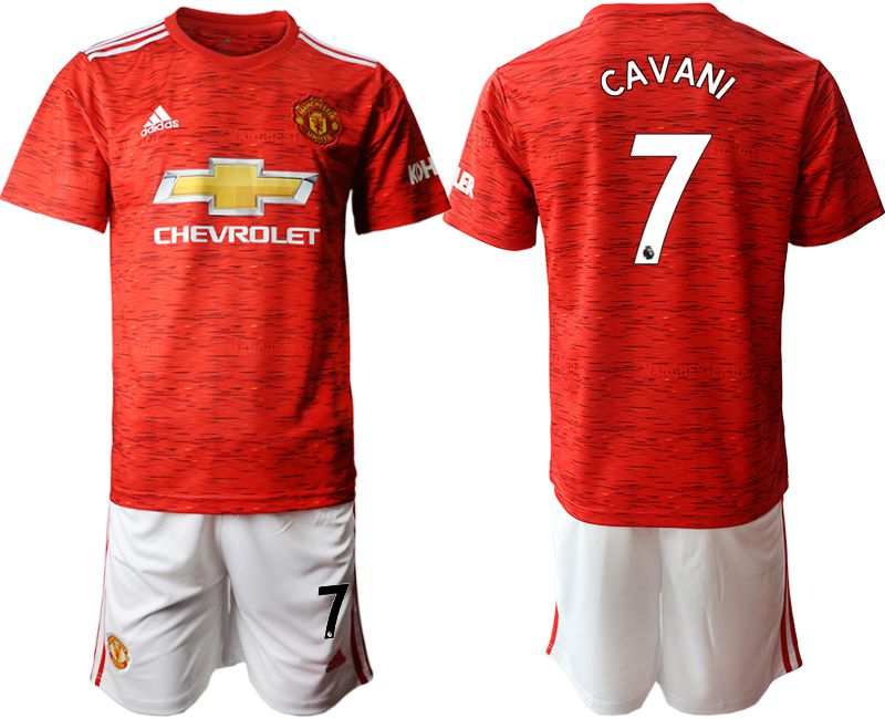 Men 2020-2021 club Manchester United home 7 red Soccer Jerseys