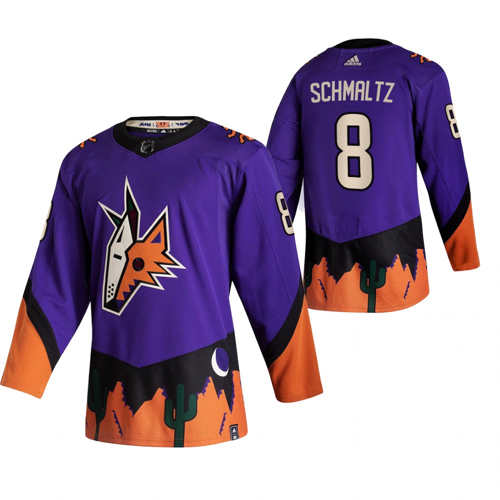 2021 Adidias Arizona Coyotes 8 Nick Schmaltz Purple Men ...