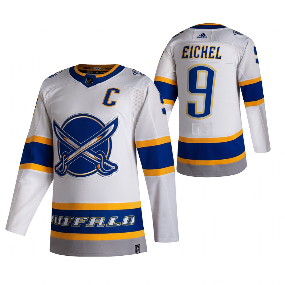 2021 Adidias Buffalo Sabres 9 Jack Eichel White Men ...