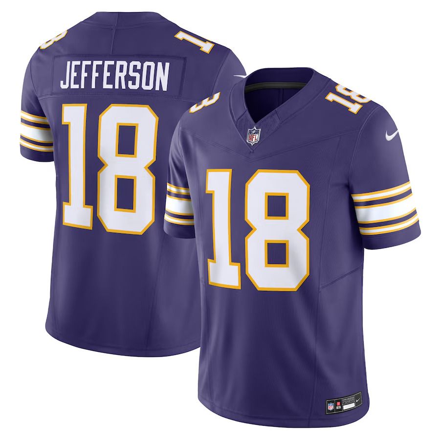 Mans Football 97 Everson Griffen Jersey 99 Danielle Hunter 4 Brett Favre 18  Justin Jefferson 8 Kirk Cousins ​​22 Harrison Smith 33 Dalvin Cook Stitched Color  Rush De 13,19 €